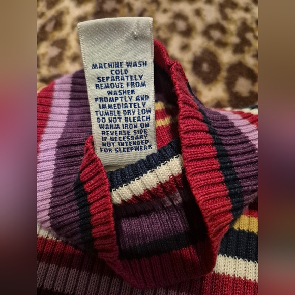 Girl's Vintage Gymboree Striped Turtleneck Top L-XL EUC - Picture 8 of 9